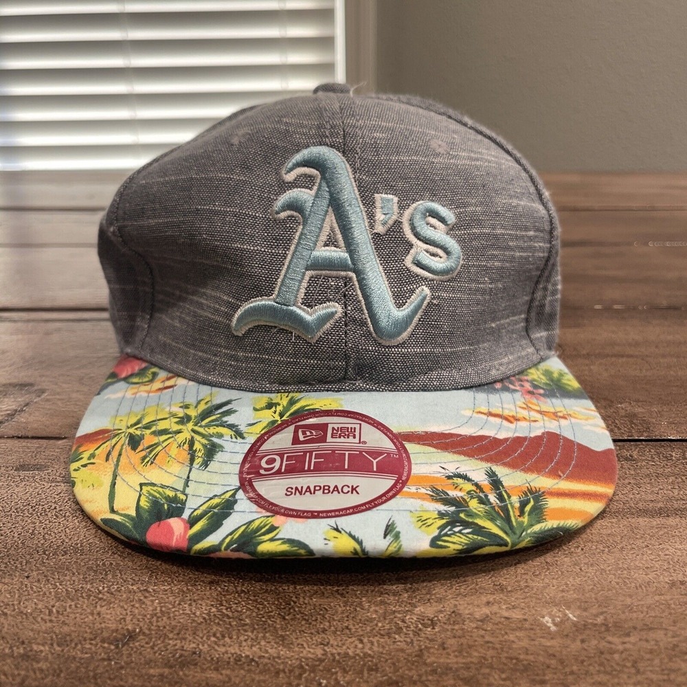 New Era‎ 59 Fifty Strap Back Oakland A'sHawaiian Bill Denim Hat